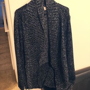 Black and White Warm Long Sweater